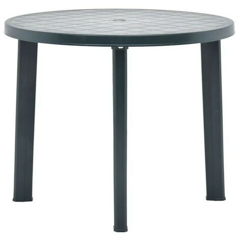 Table de jardin ronde plastique vert Assoa