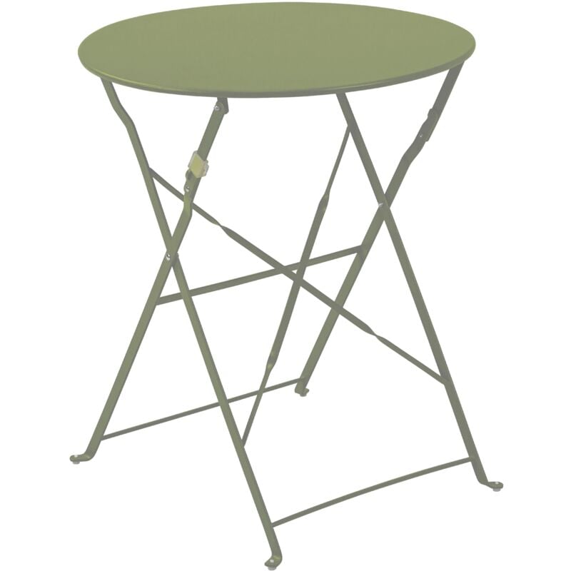 Table pliante en acier vert tilleul