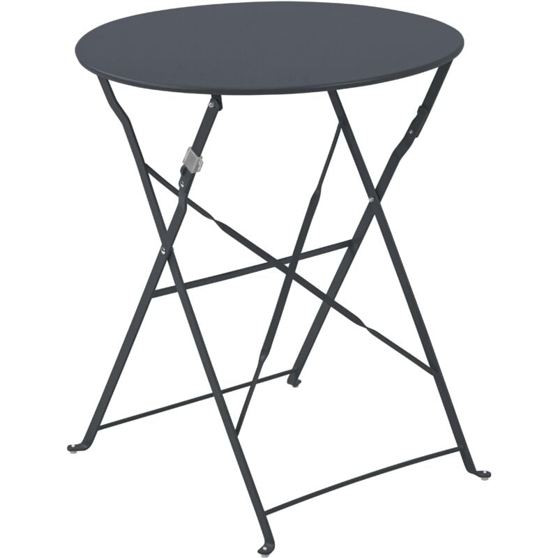 Table pliante en acier gris anthracite