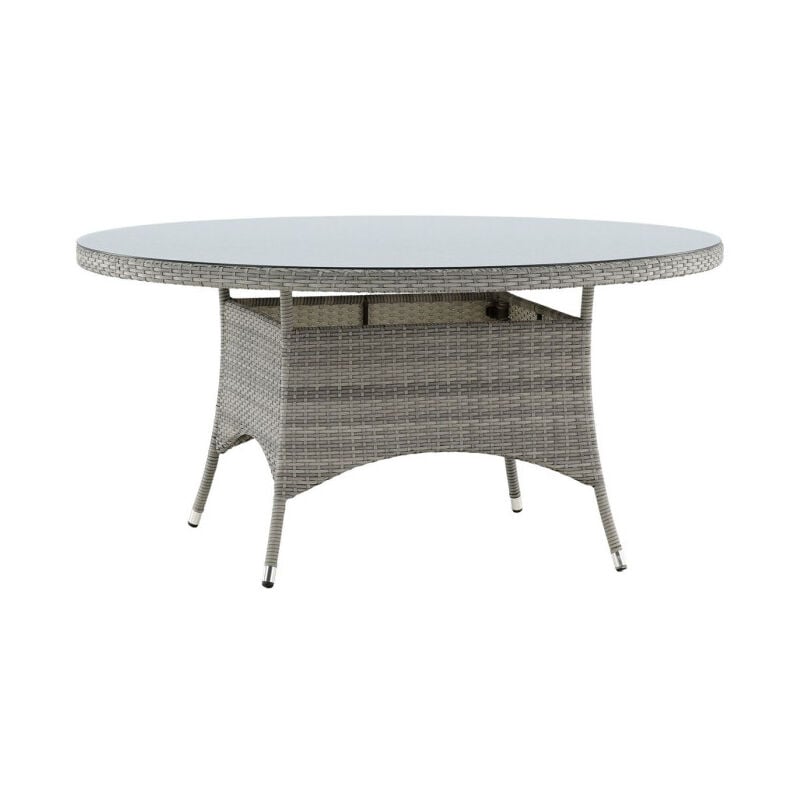 Paris Prix - Table de Jardin Ronde 'Volta' 150cm Gris