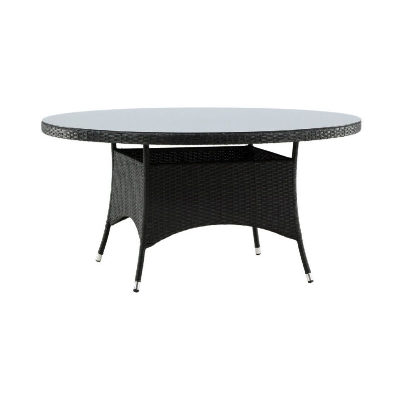 Paris Prix - Table de Jardin Ronde 'Volta' 150cm Noir