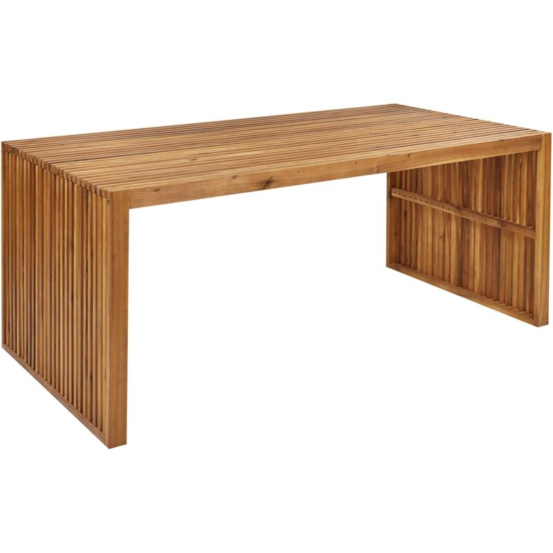 Beliani - Table de Jardin Rustique en Bois d'Acacia Clair 180 x 90 cm Intérieur Extérieur Sulzano