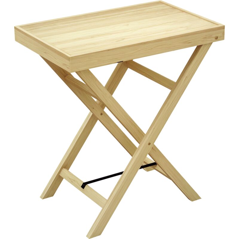 Outsunny - Table de jardin style naturel cosy - dim. 68L x 44l x 75H cm - bois sapin verni