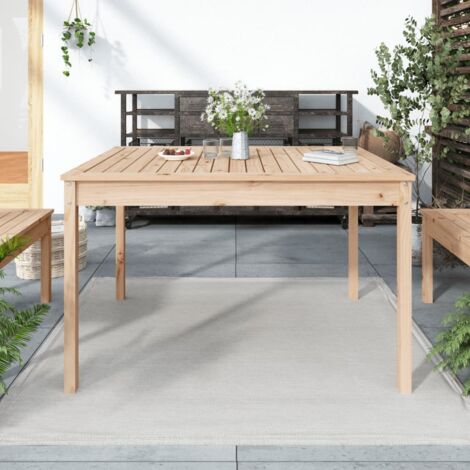 Table de jardin-Table à Manger-Table d'extérieur 121x82,5x76 cm bois massif de pin 663762