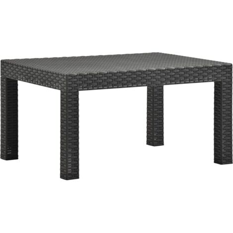 Table de jardin-Table à Manger-Table d'extérieur Anthracite 58x58x41 cm PP Rotin 553420