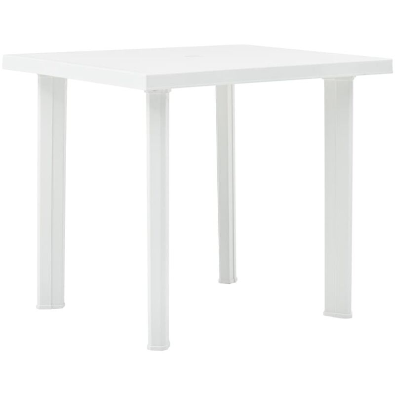 Table de jardin-Table à Manger-Table d'extérieur Blanc 80x75x72 cm Plastique