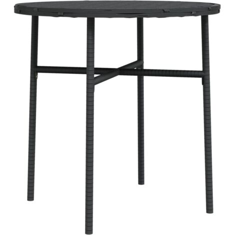 Table de jardin  Table à thé Noir 45 cm Résine tressée