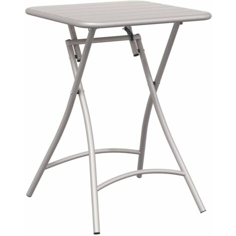 Table de jardin Table bistrot Beige 55 x 55 x 72,5 cm Acier revêtu de poudre