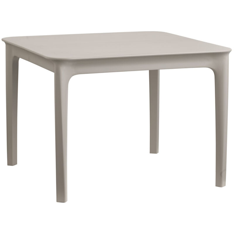 Table de jardin, Table d'appoint d'extérieur - 60x60 - argo Taupe en Plastique Scab design