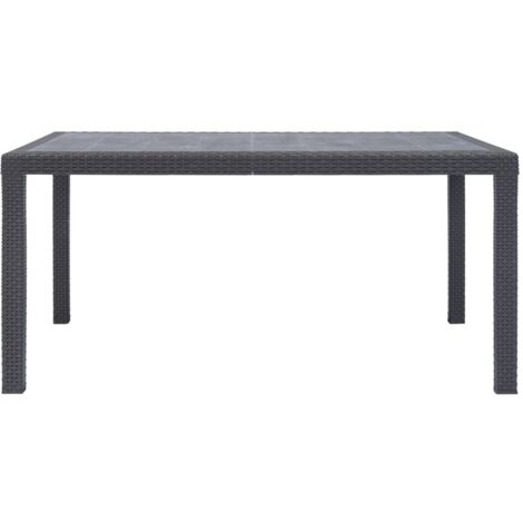 Table de jardin Table d'appoint, Table de Balcon, Marron 150x90x72 cm Plastique Aspect de rotin OIB9032E
