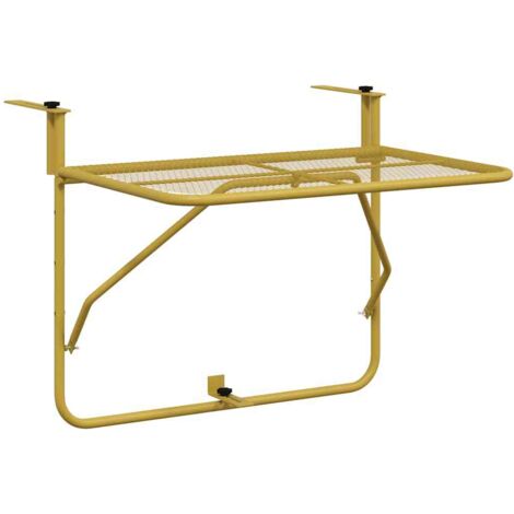 Table de jardin  Table de balcon Doré 60x40 cm Acier