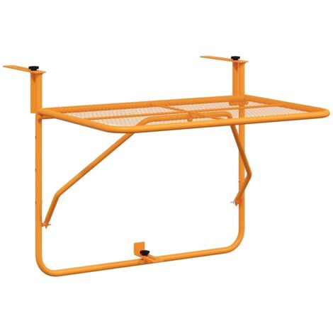 Table de jardin  Table de balcon Jaune 60x40 cm Acier
