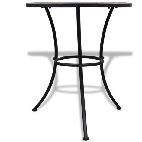 Table de jardin  Table de bistro Terre cuite 60 cm Mosaïque