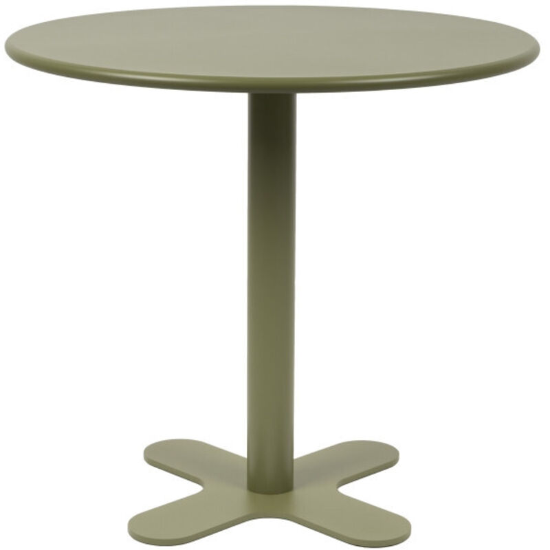 Table de jardin, Table de bistrot design 80 cm SANJAY Vert en Metal, BOITE A DESIGN