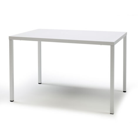 Table de jardin, Table de jardin métal 4 places Summer Blanc en Metal, Scab design