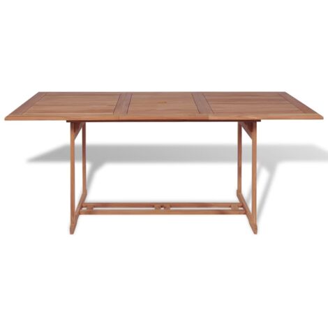 Table de jardin  Table d'extérieur 180x90x75 cm Bois de teck solide