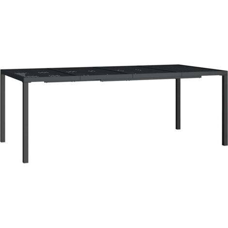 Table de jardin  Table d'extérieur anthracite 200x100x72 cm acier