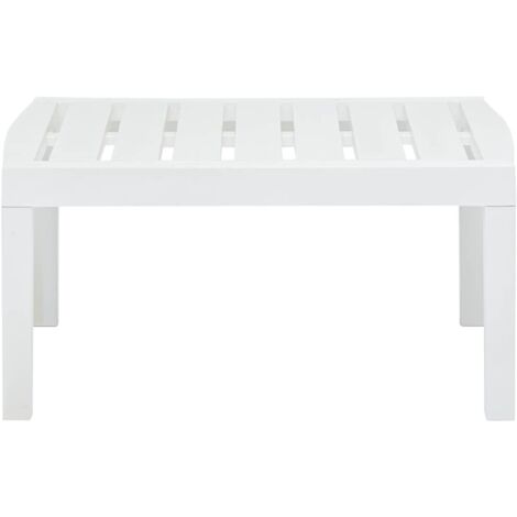 Table de jardin  Table d'extérieur Blanc 78x55x38 cm Plastique