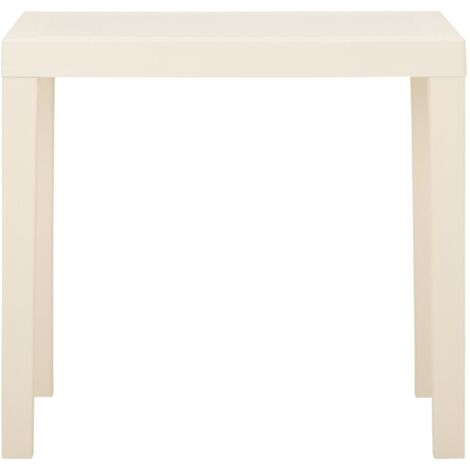 Table de jardin  Table d'extérieur Blanc 79x65x72 cm Plastique