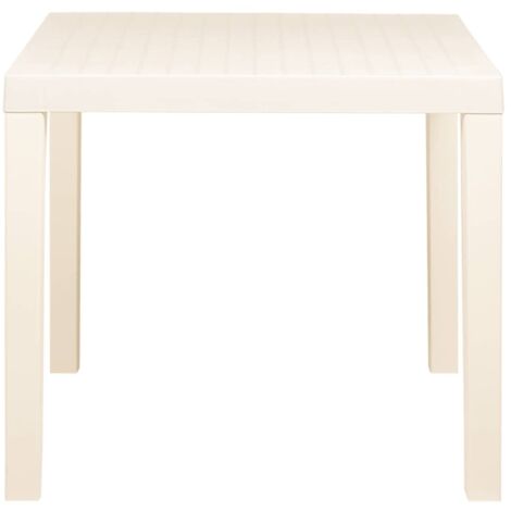 Table de jardin  Table d'extérieur Blanc 79x65x72 cm Plastique