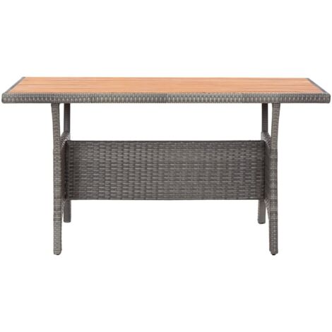 Table de jardin  Table d'extérieur Gris 120x70x66 cm Bois d'acacia massif
