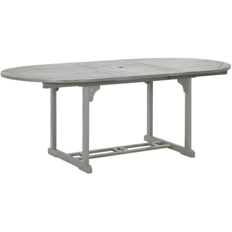 Table de jardin  Table d'extérieur Gris 200x100x75 cm Bois d'acacia massif