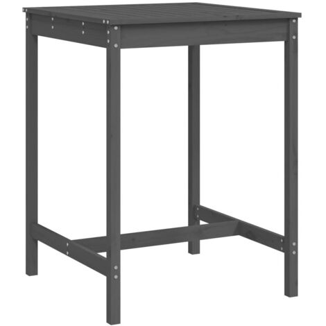 Table de jardin  Table d'extérieur gris 82,5x82,5x110 cm bois massif de pin