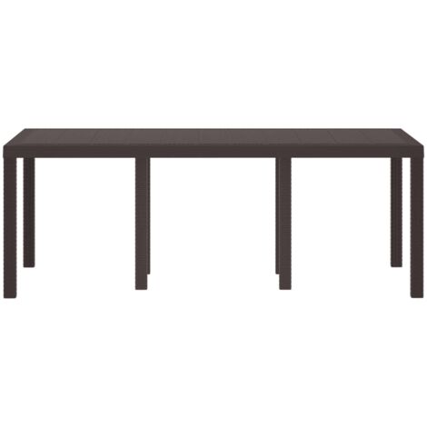 Table de jardin  Table d'extérieur Marron 200 x 100 x 73 cm polyrotin