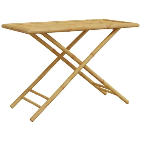 Table de jardin  Table d'extérieur pliable 110x55x75 cm bambou