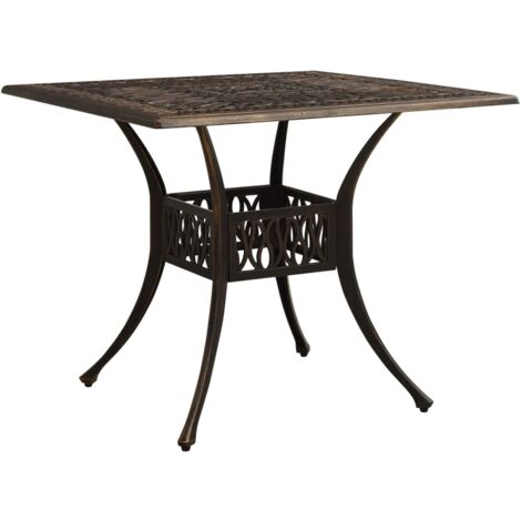 Table de jardin Table d'extérieur  Table d'appoint Bronze 90x90x73 cm Aluminium coulé 92842
