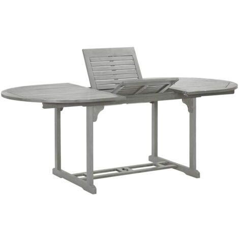 Table de jardin Table d'extérieur  Table d'appoint Gris 200x100x75 cm Bois d'acacia massif 61972