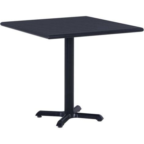 Table de jardin Table d'extérieur  Table d'appoint Noir 80x80x75 cm 76529