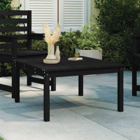 Table de jardin Table d'extérieur  Table d'appoint noir 82,5x82,5x45 cm bois massif de pin 75732