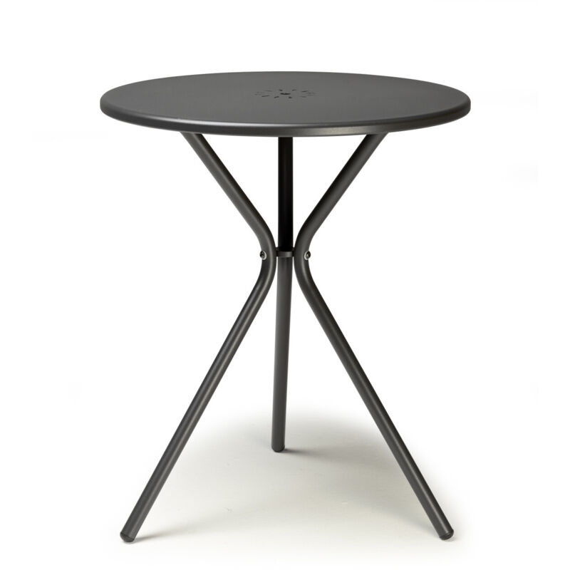 Table de jardin, Table ronde extérieur Leo Gris en Metal, Scab design
