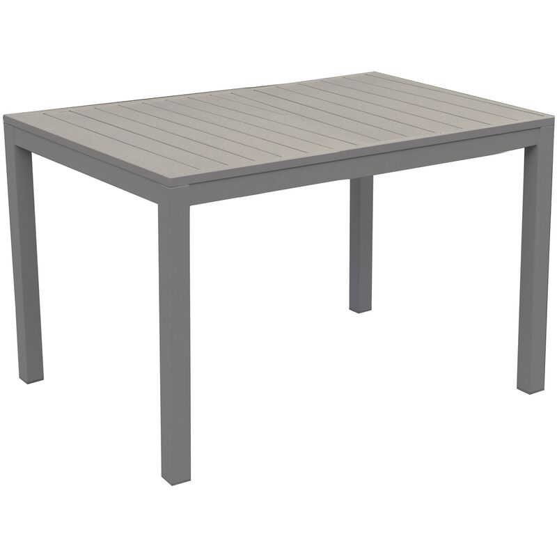 table de jardin taupe 70x53 cm h 75 cm en aluminium mod. sullivan