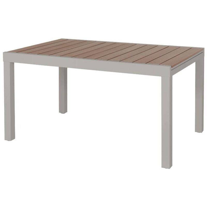 Made In Meubles - Table de jardin taupe en aluminium Ayden Made In Meubles - Table de jardin taupe en aluminium Ayden