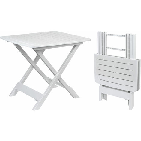 Table de jardin TEVERE 80x72x70 - couleur : blanc