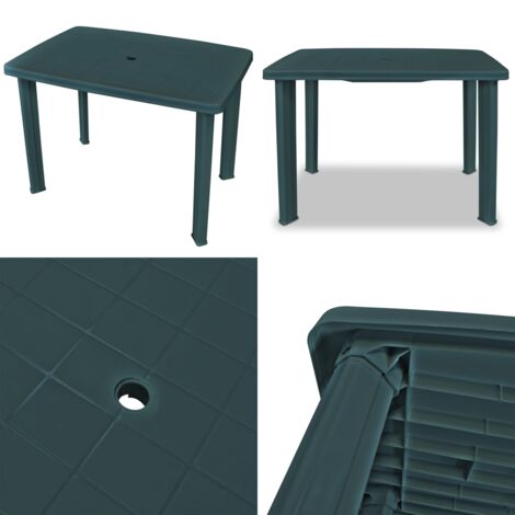 Table de jardin Vert 101 x 68 x 72 cm Plastique - Table De Jardin - Table Extérieure - Mobilier De Jardin - Table Verte - Table En Plastique - Home & Living