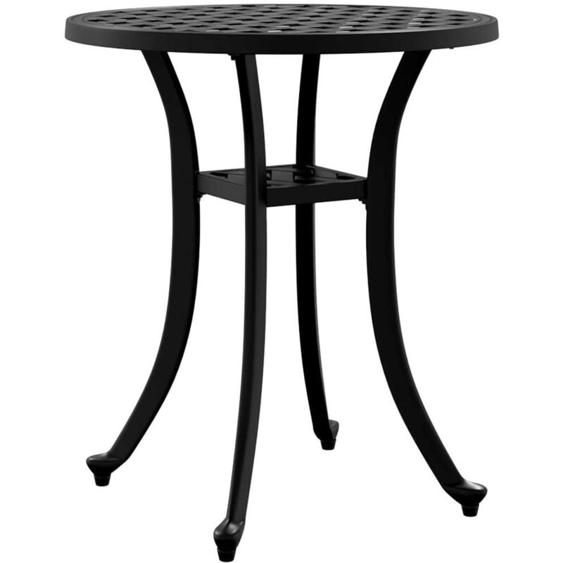 Vidaxl - Table de jardin noir Ø48x53 cm aluminium coulé