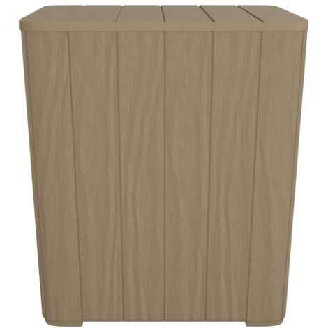 Table de jardin，Table d'extérieur avec couvercle amovible marron polypropylène CFW65949