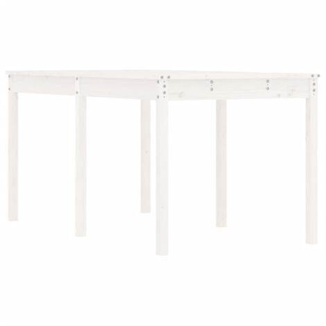 Table de jardin，Table d'extérieur blanc 159,5x82,5x76 cm bois massif de pin CFW13326