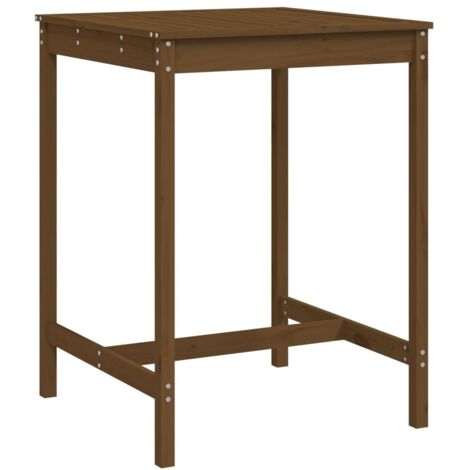 Table de jardin，Table d'extérieur marron miel 82,5x82,5x110 cm bois massif de pin CFW58124