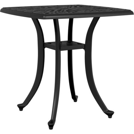 Table de jardin,Table d'extérieur noir 53x53x53 cm aluminium coulé CFW71470
