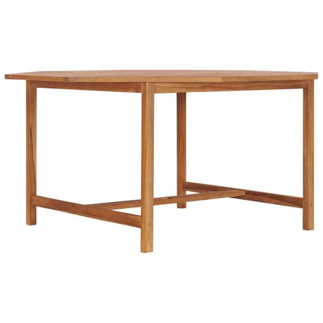 Table de jardin,Table meuble de Balcon,Table d'extérieur 150x150x75 cm Bois de teck solide -93136 - Brun
