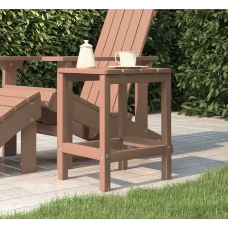 Table de jardin,Table meuble de Balcon,Table d'extérieur Adirondack Marron 38x38x46 cm PEHD -93333