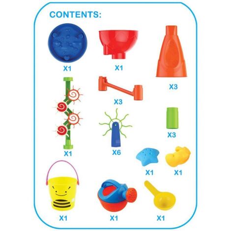 Table de Jeux Sable et Eau pour Enfants - Bac à Sable avec Accessoires de Plage - Jouet Intérieur et Extérieur