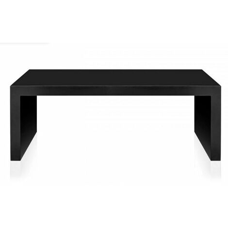 Table de la chambre à l'intérieur basse dans le MDF laqué 120x60x43h cm Bloir Black