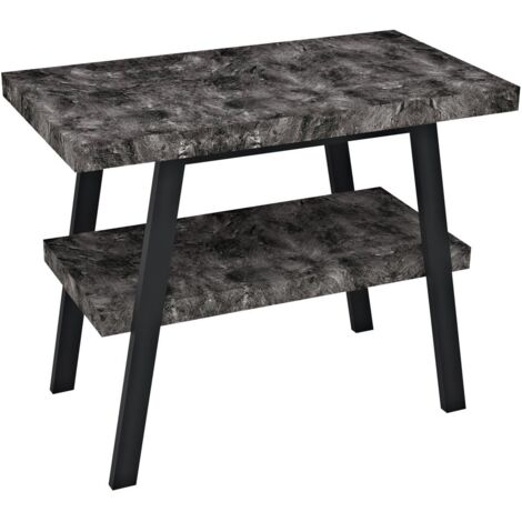 Table de lavabo TWIGA 100x72x50 cm, noir mat/pied
