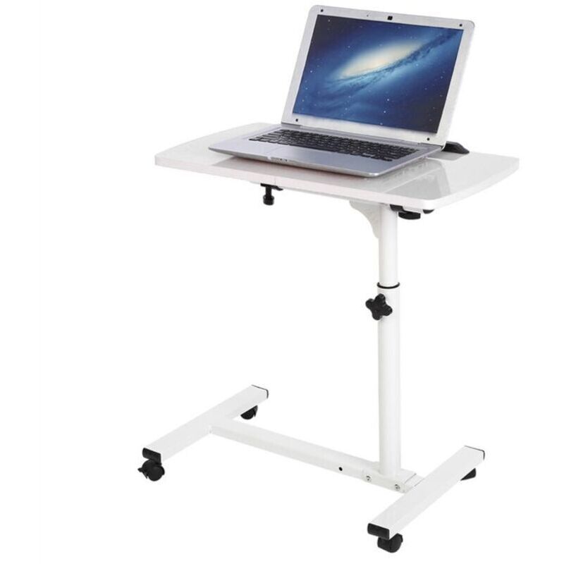 Table de Lit Roulante pour Ordinateur Portable - Table a Roulette Réglable en Hauteur et Inclinable, Petit Bureau , Table pour Le Travail et Le Repos