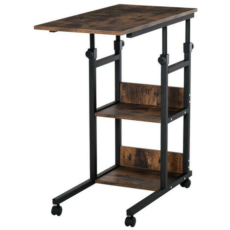 Table de lit roulante SIMONE bois noir